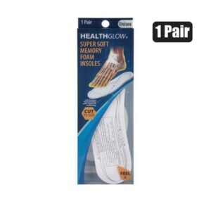 Health Glow Inner Soles 1 Pair Memory Foam