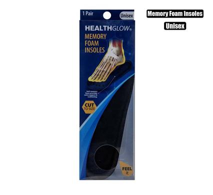 Health Glow Inner Soles 1 Pair Memory Foam Terry