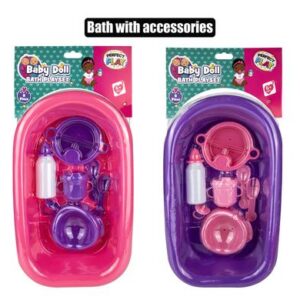 Perfect Play Baby Bath with Accessories Doll – Assorted