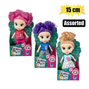 Perfect Play Mini Colourful Curly 15cm Doll – Assorted