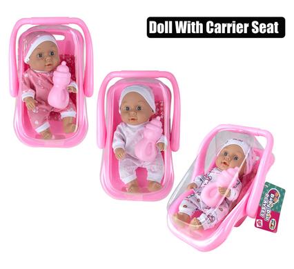 Perfect Play Baby Doll with Carrier Seat