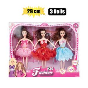 Fashion Set of 3 29cm Doll