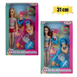 Perfect Play Medium 31cm Bonnie Family & Pool Set Doll