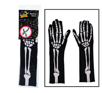 Access Gloves Skeleton Long (Dress-Up)