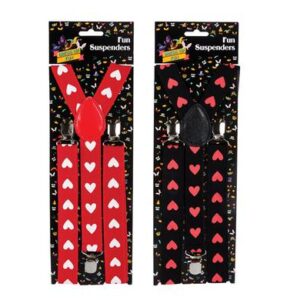 Suspenders Hearts Ast (Dress-Up)