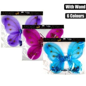 Wings Fairy & Wand 3 Colour (Dress-Up) – Assorted