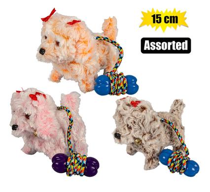 Besties Plush Dog Walking Battery-operated 15cm – Assorted