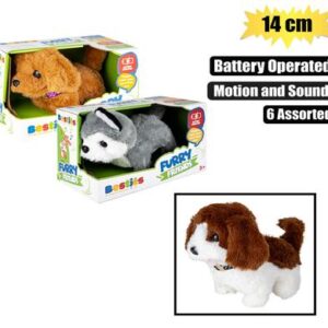 Besties Plush Dog Walking Battery-operated 14cm Fluffy