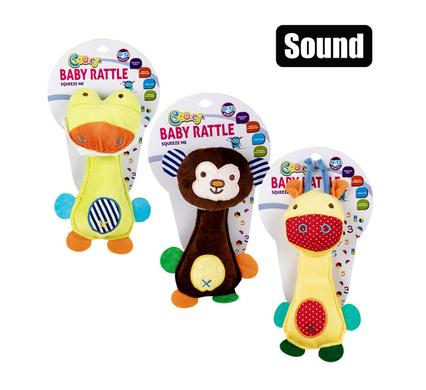 Cooey Baby Toy Plush Rattle Assorted