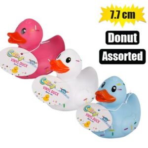 Cooey Baby Vinyl Themed Duck 7.7cm, Donut Assorted
