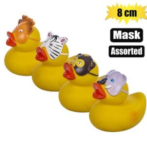 Cooey Baby Vinyl Themed Duck 8cm, Mask Assorted