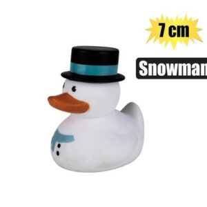 Cooey Baby Vinyl Themed Duck Christmas Snowman 7cm