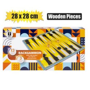 Game Backgammon Wood Pieces 28 x 28cm