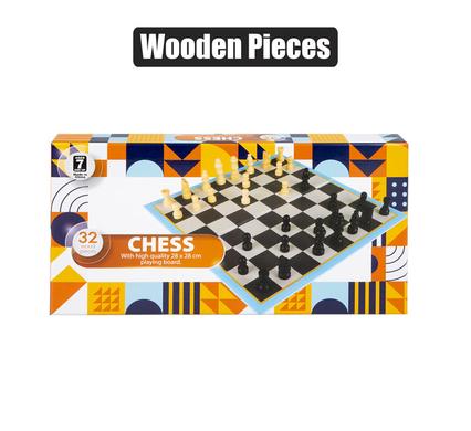 Game Chess Wood Pieces 28 x 28cm
