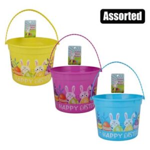 Easter Hunt Basket Plastic with Handle Ass