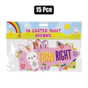 Bunny Arrow Signs Easter Hunt 15-piece
