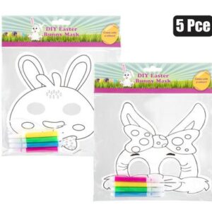 Easter Bunny DIY Colour 5-piece Mask