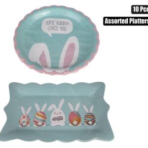 Easter Party Plates 10-piece Assorted