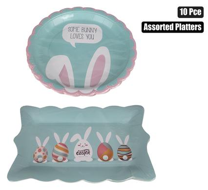 Easter Party Plates 10-piece Assorted
