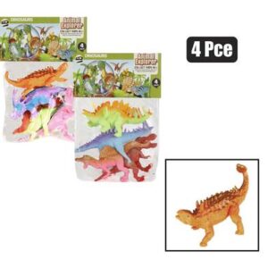 Animals Dinosaurs Bright 4-piece 18cm