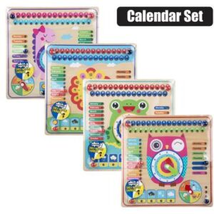 Growing Minds Educational Wood Activity Calendar Set 30 x 30cm