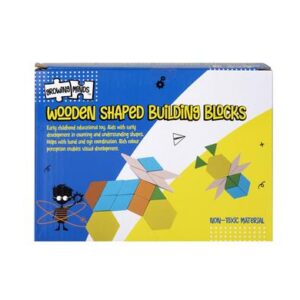 Growing Minds Educational Wood Shape Building Blocks 60-piece