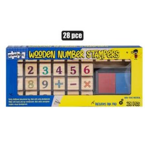 Growing Minds Educational Wood Letter/number Stamper Set