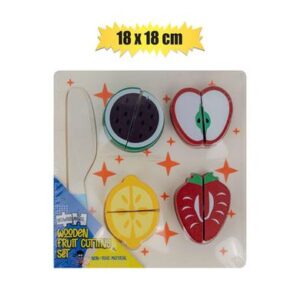 Growing Minds Educational Wood Fruit Cutting Set 18 x 18cm