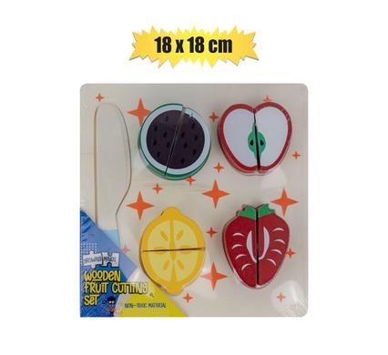 Growing Minds Educational Wood Fruit Cutting Set 18 x 18cm