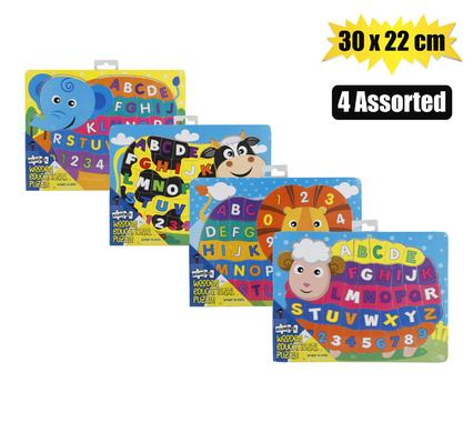 Growing Minds Educational Wood Puzzle Abc/num 30 x 22cm