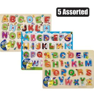 Growing Minds Educational Push-in Board Wooden Alphabet