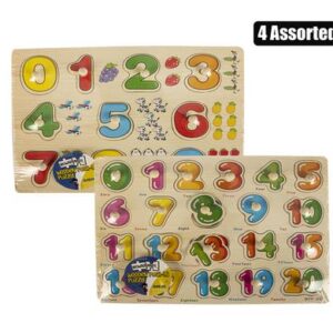Growing Minds Educational Push-in Board Wooden Numbers Assorted