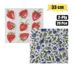 Serviettes 2ply 33cm 20-piece Berries