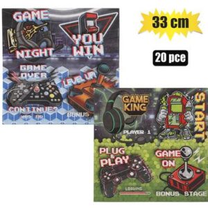 Serviettes 2ply 33cm 20-piece Gaming