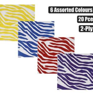 Serviettes 2ply 33cm 20-piece Zebra