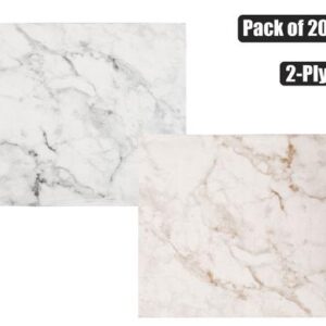 Serviettes 2ply 33cm 20-piece Marble