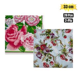 Serviettes 2ply 33cm 20-piece Peonies