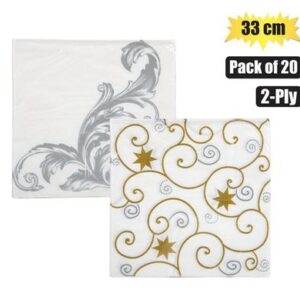 Serviettes 2ply 33cm 20-piece Fancy Pattern