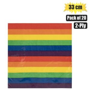 Serviettes 2ply 33cm 20-piece Rainbow