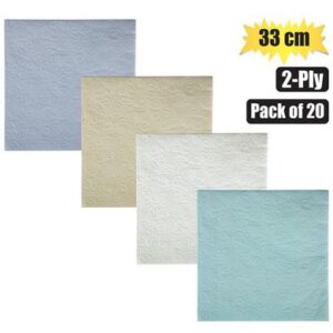 Serviettes 2ply 33cm 20-piece Embossed