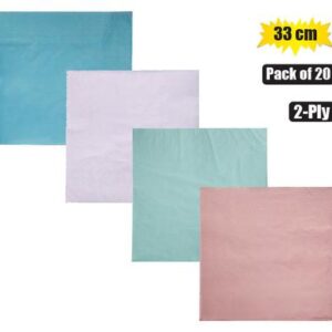 Serviettes 2ply 33cm 20-piece Pastel