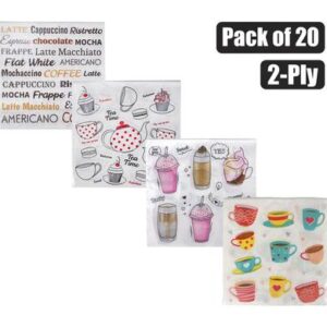 Serviettes 2ply 33cm 20-piece Beverage