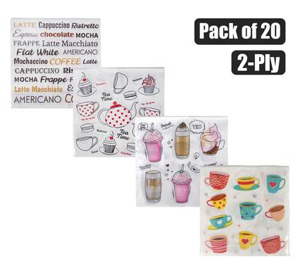Serviettes 2ply 33cm 20-piece Beverage