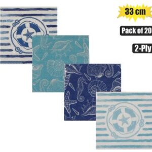 Serviettes 2ply 33cm 20-piece Marine