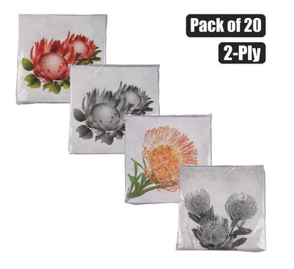 Serviettes 2ply 33cm 20-piece Protea/pincush