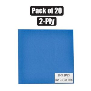 Serviettes 2ply 33cm 20-piece Plain Blue