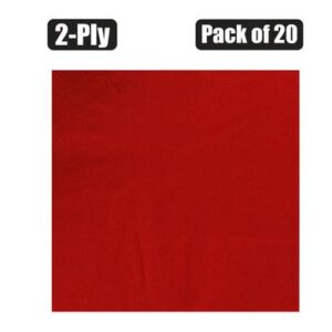 Serviettes 2ply 33cm 20-piece Plain Red