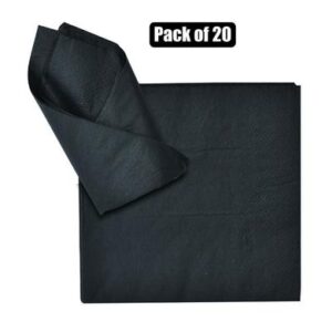 Serviettes 2ply 33cm 20-piece Plain Black