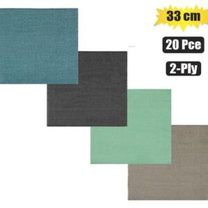 Serviettes 2ply 33cm 20-piece Plain Linen