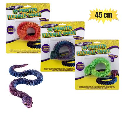 The Fidget Corner Novelty 3D Printed Snake Flexible 45cm